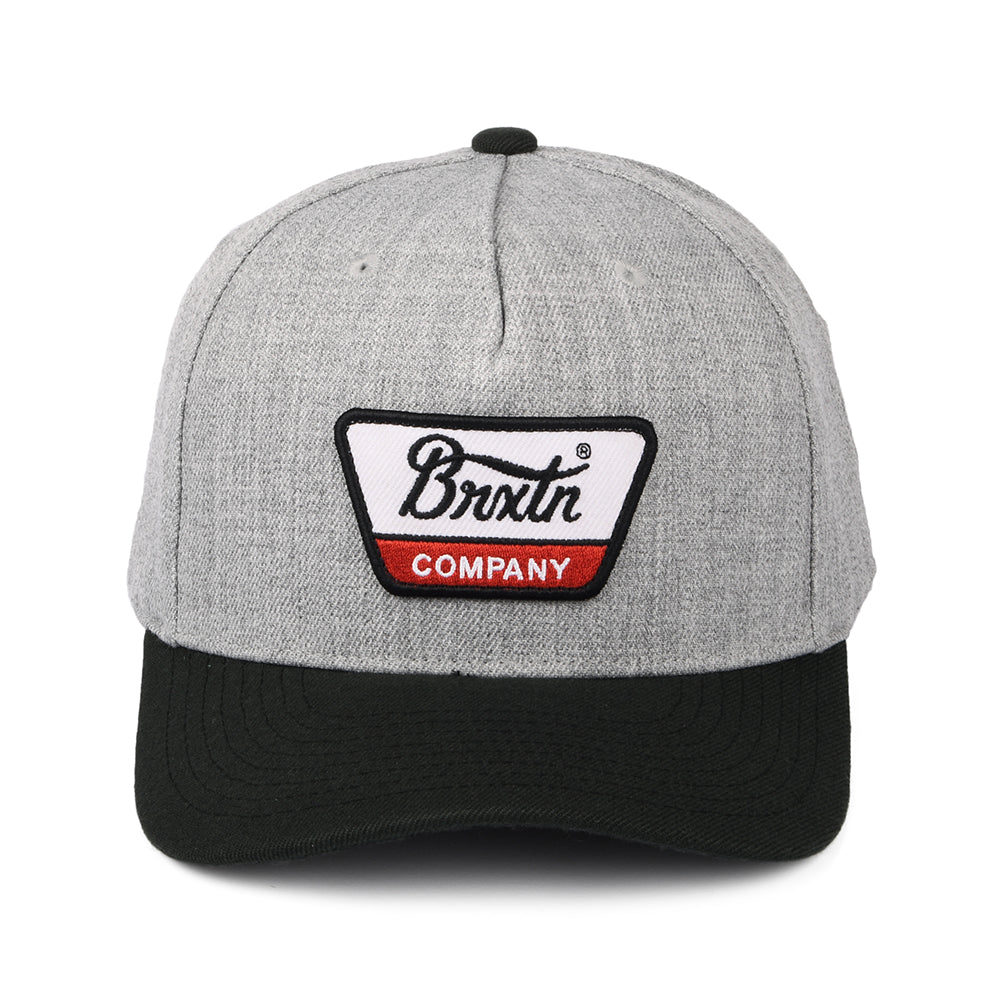 Gorra Snapback Linwood C NetPlus MP de Brixton - Gris Jaspeado-Negro