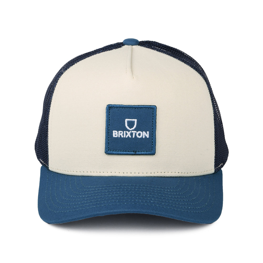 Gorra Trucker Alpha Block NetPlus MP de Brixton - Azul-Blanco