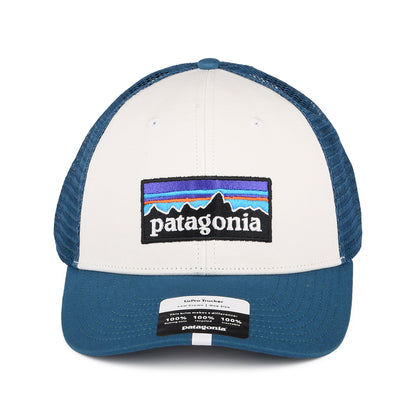 Gorra Trucker P-6 Logo LoPro de algodón orgánico de Patagonia - Blanco-Verde Azulado