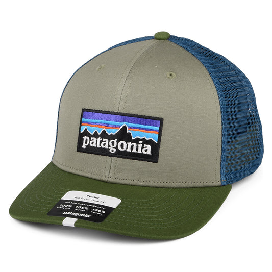 Gorra Trucker P-6 Logo de algodón orgánico de Patagonia - Kaki-Verde Oliva-Azul