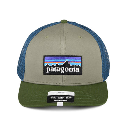 Gorra Trucker P-6 Logo de algodón orgánico de Patagonia - Kaki-Verde Oliva-Azul