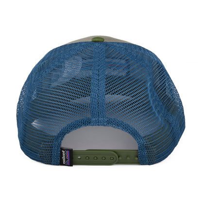 Gorra Trucker P-6 Logo de algodón orgánico de Patagonia - Kaki-Verde Oliva-Azul