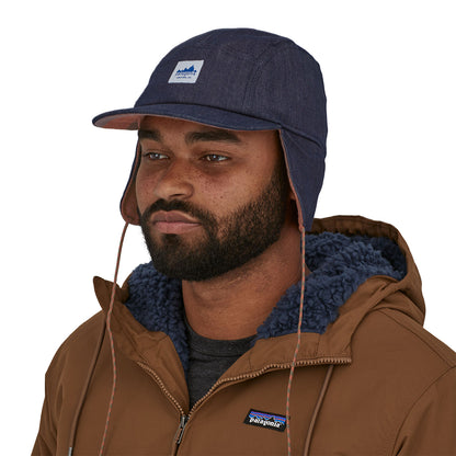Gorra de béisbol Range con orejeras de Patagonia - Vaquero-Marrón