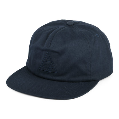 Gorra Snapback Triple Triangle Unstructured de HUF - Azul Marino sobre Azul Marino