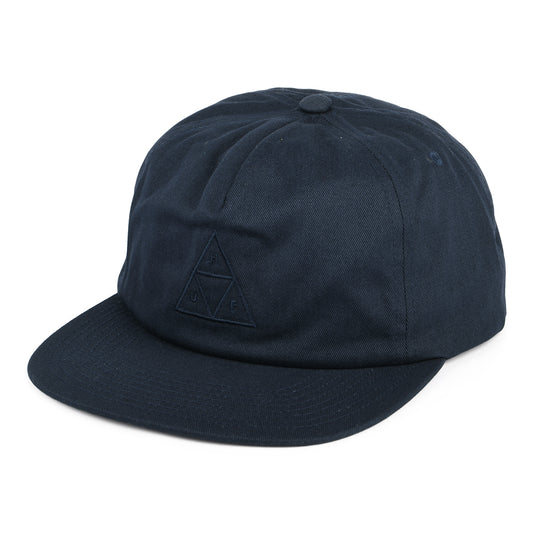 Gorra Snapback Triple Triangle Unstructured de HUF - Azul Marino sobre Azul Marino