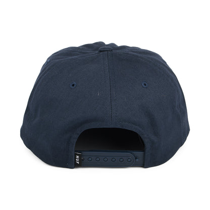 Gorra Snapback Triple Triangle Unstructured de HUF - Azul Marino sobre Azul Marino