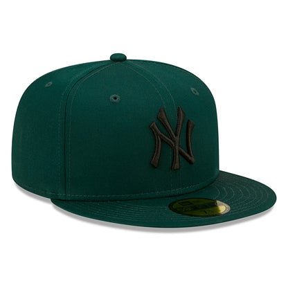 Gorra de béisbol 59FIFTY MLB League Essential New York Yankees de New Era - Verde Oscuro-Negro