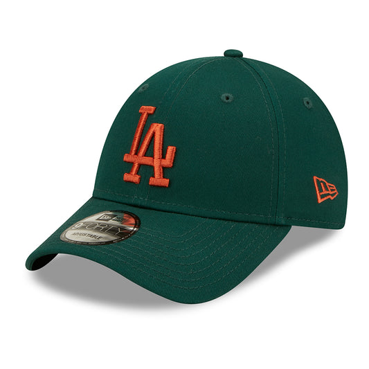 Gorra de béisbol 9FORTY MLB League Essential L.A. Dodgers de New Era - Verde Oscuro-Ladrillo