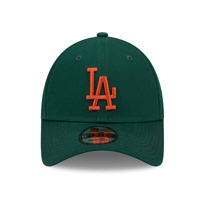 Gorra de béisbol 9FORTY MLB League Essential L.A. Dodgers de New Era - Verde Oscuro-Ladrillo