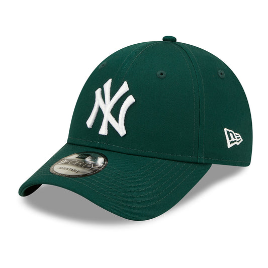 Gorra de béisbol 9FORTY MLB League Essential New York Yankees de New Era - Verde Oscuro-Blanco