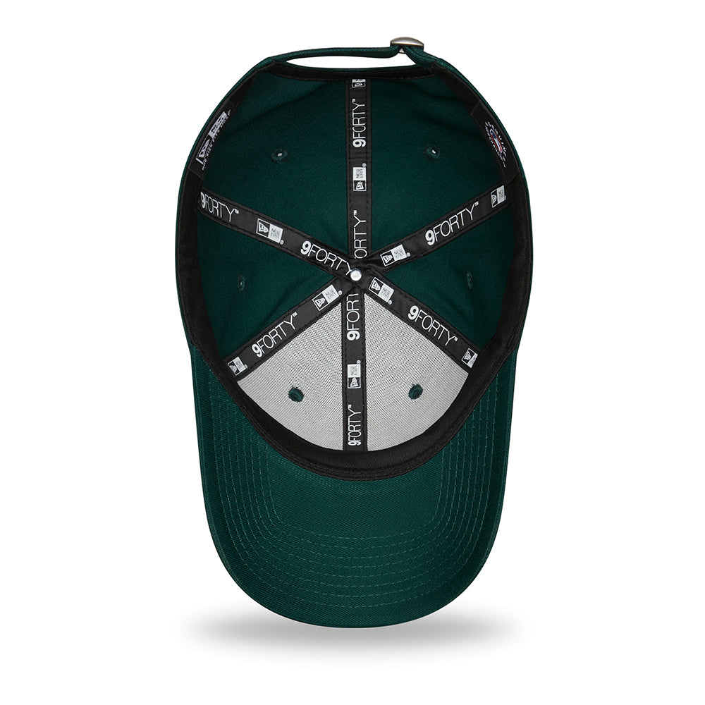 Gorra de béisbol 9FORTY MLB League Essential New York Yankees de New Era - Verde Oscuro-Blanco