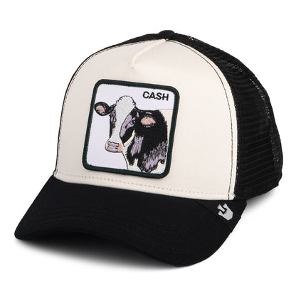 Gorra Trucker Cash Cow de Goorin - Blanco-Negro