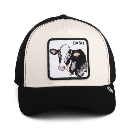 Gorra Trucker Cash Cow de Goorin - Blanco-Negro