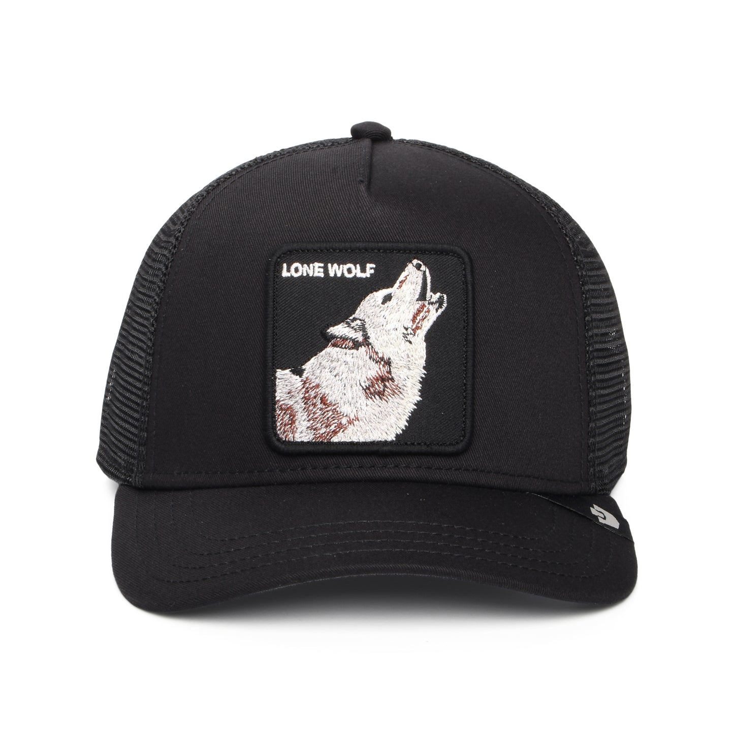 Gorra Trucker Lone Wolf de Goorin - Negro
