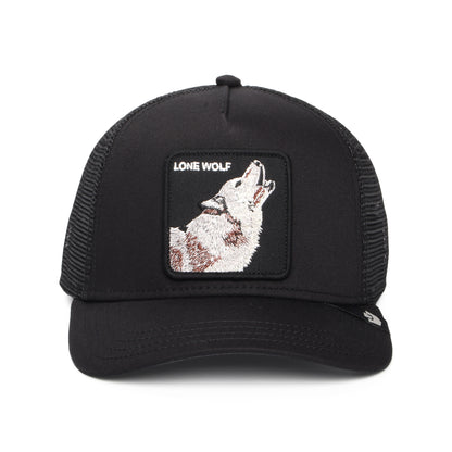 Gorra Trucker Lone Wolf de Goorin - Negro