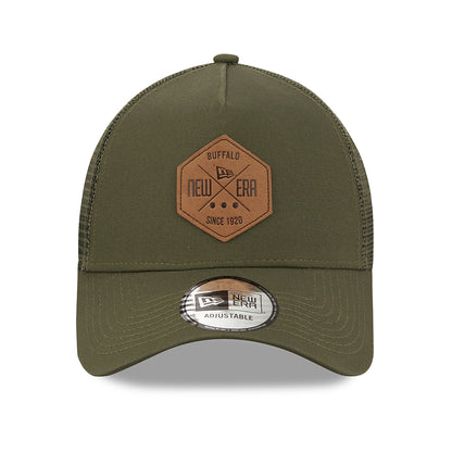 Gorra Trucker 9FORTY A-Frame Heritage Patch de New Era - Verde Oliva