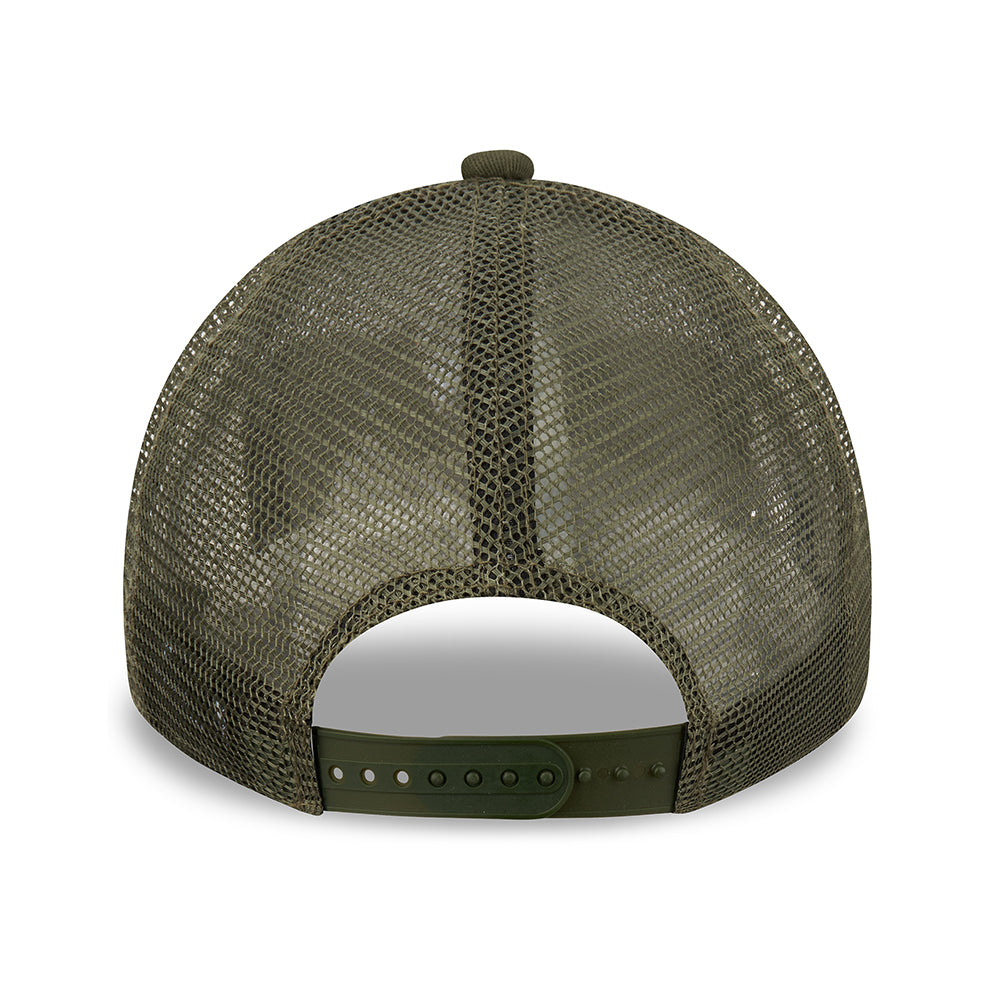 Gorra Trucker 9FORTY A-Frame Heritage Patch de New Era - Verde Oliva