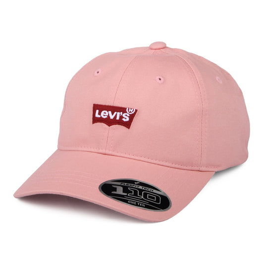 Gorra de béisbol mujeres Mid Batwing Flexfit con etiqueta lisa de Levi's - Rosa