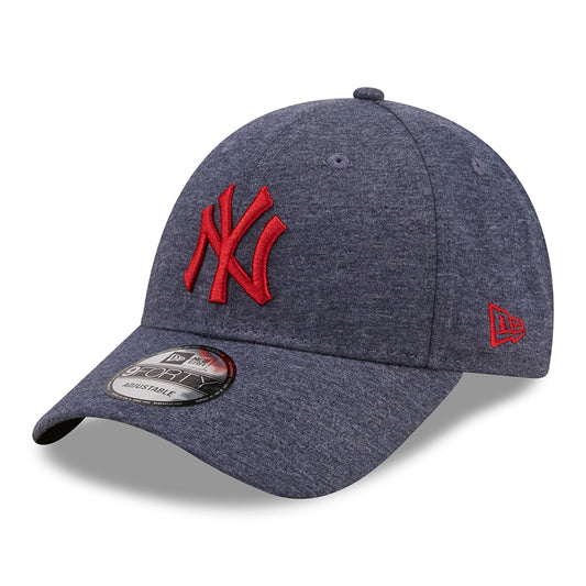 Gorra de béisbol 9FORTY MLB Jersey Essential New York Yankees de New Era - Azul Marino Jaspeado-Rojo