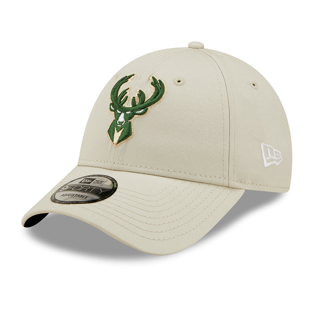Gorra de béisbol 9FORTY NBA Essential Milwaukee Bucks de New Era - Piedra
