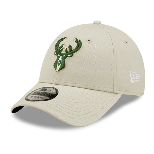 Gorra de béisbol 9FORTY NBA Essential Milwaukee Bucks de New Era - Piedra