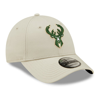 Gorra de béisbol 9FORTY NBA Essential Milwaukee Bucks de New Era - Piedra