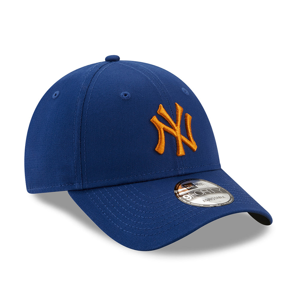 Gorra de béisbol 9FORTY MLB League Essential ll New York Yankees de New Era - Azul Real-Naranja