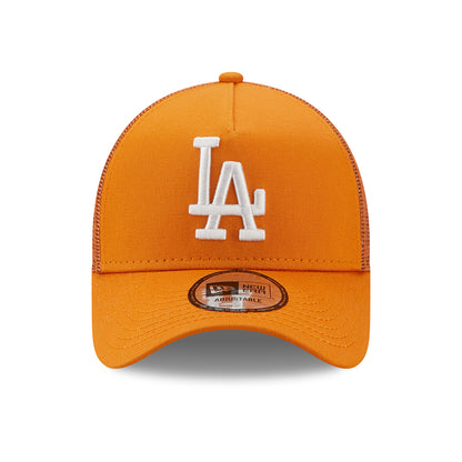 Gorra Trucker 9FORTY A-Frame MLB League Essential L.A. Dodgers de New Era - Naranja-Blanco