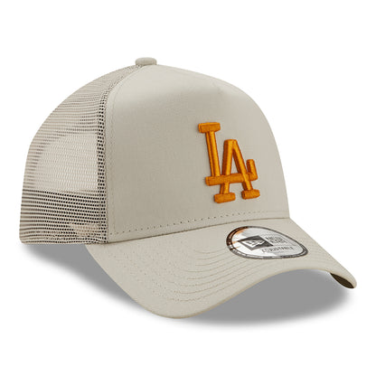 Gorra Trucker 9FORTY A-Frame MLB League Essential L.A. Dodgers de New Era - Piedra-Naranja