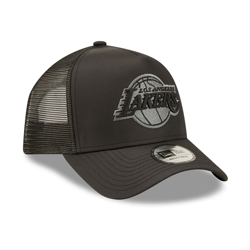 Gorra Trucker 9FORTY A-Frame NBA Tonal Black L.A. Lakers de New Era - Negro
