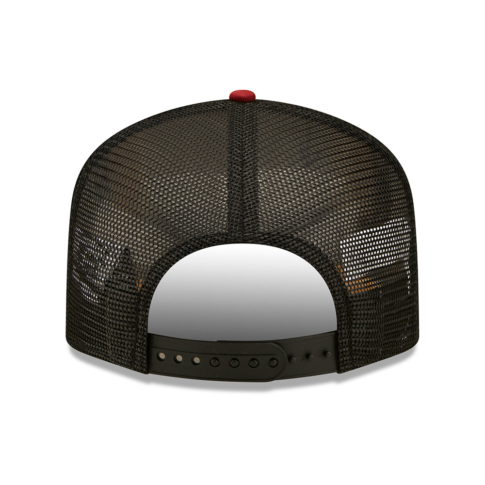Gorra Trucker 9FORTY A-Frame Food Location Washington de New Era - Blanco-Vino
