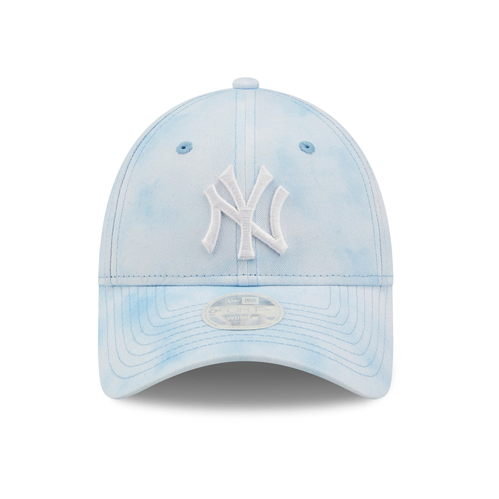 Gorra de béisbol mujeres 9FORTY MLB Pastel Tie Dye New York Yankees de New Era - Azul Cielo-Blanco
