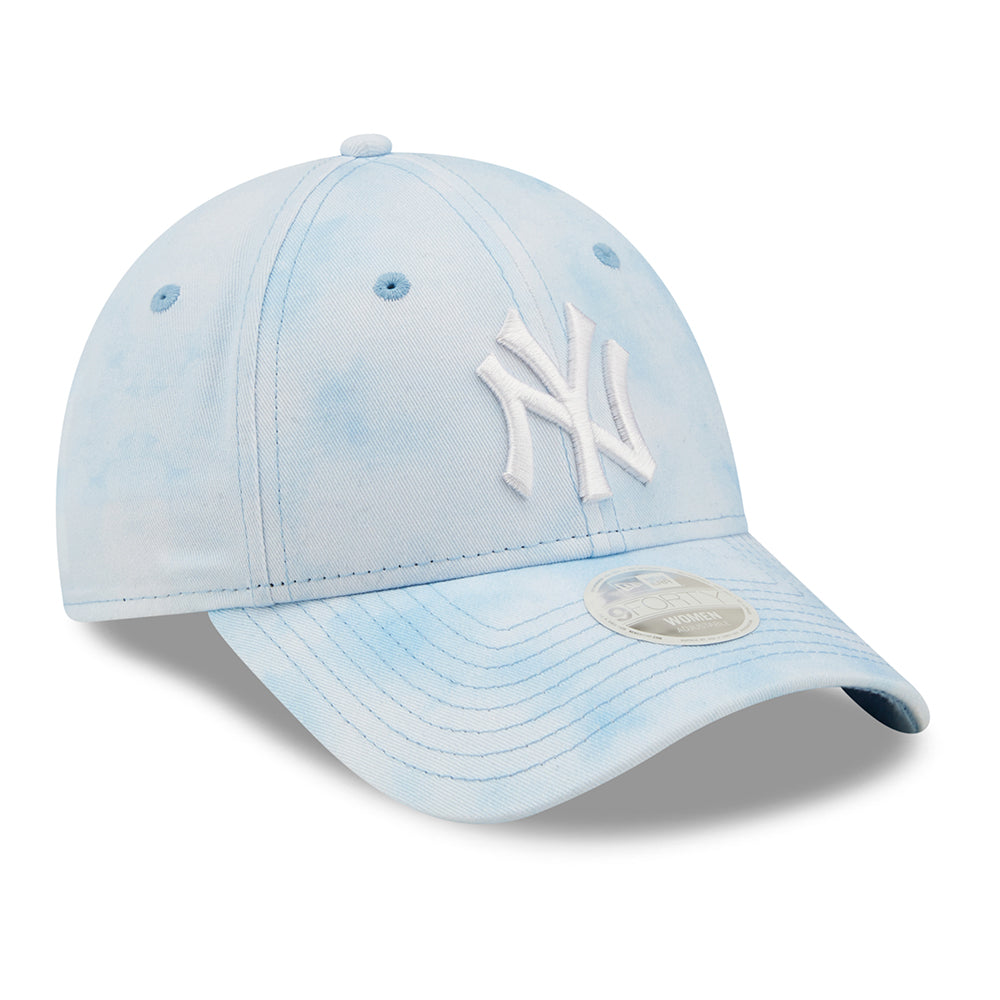 Gorra de béisbol mujeres 9FORTY MLB Pastel Tie Dye New York Yankees de New Era - Azul Cielo-Blanco