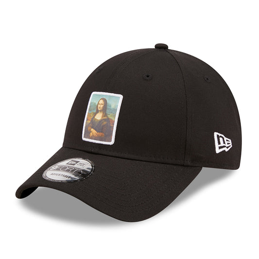 Gorra de béisbol 9FORTY Le Louvre Patch Mona Lisa de New Era - Negro