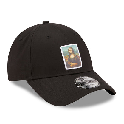 Gorra de béisbol 9FORTY Le Louvre Patch Mona Lisa de New Era - Negro