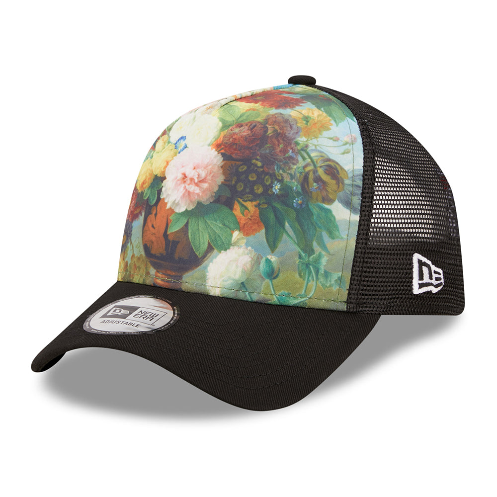 Gorra Trucker 9FORTY A-Frame Le Louvre AOP Jan Frans van Dael de New Era - Negro