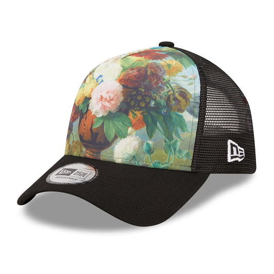 Gorra Trucker 9FORTY A-Frame Le Louvre AOP Jan Frans van Dael de New Era - Negro