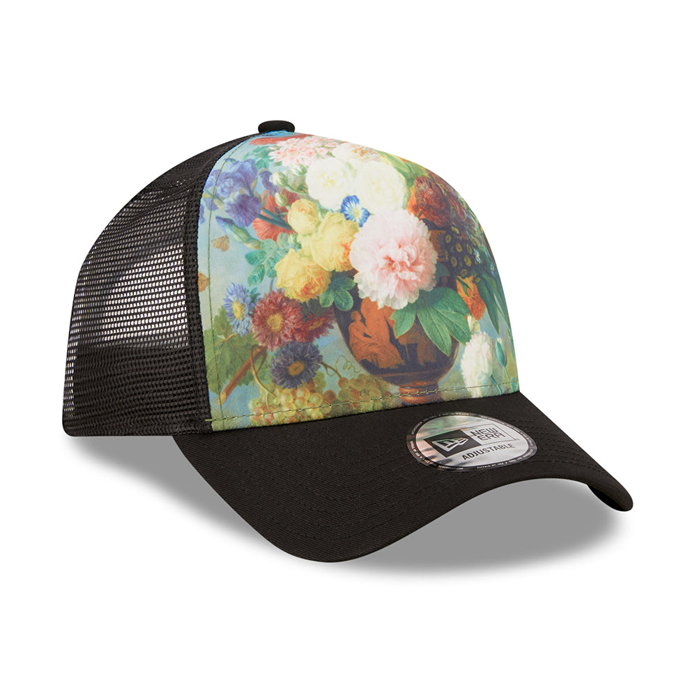 Gorra Trucker 9FORTY A-Frame Le Louvre AOP Jan Frans van Dael de New Era - Negro
