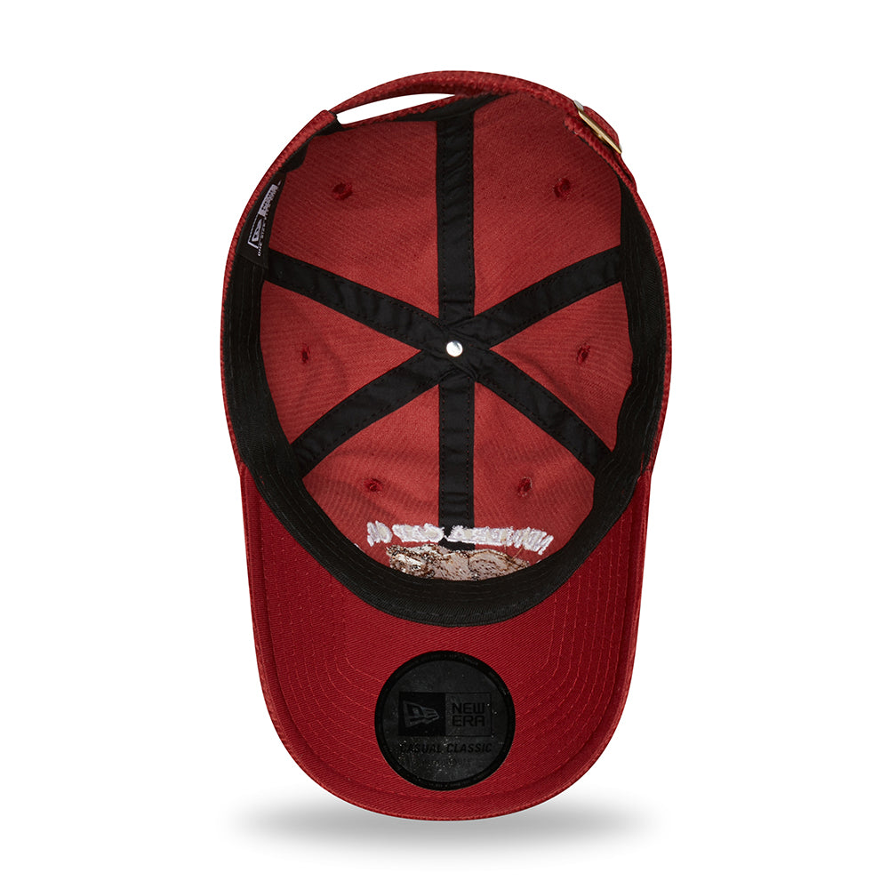 Gorra de béisbol 9TWENTY de pana Wildlife Casual Classic Bear de New Era - Vino