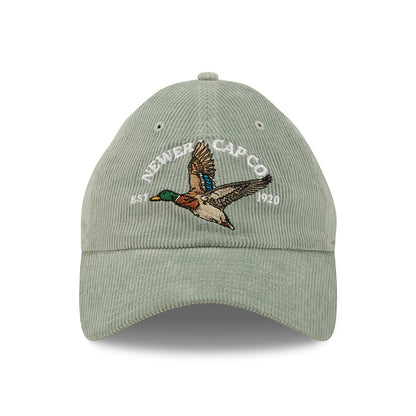Gorra de béisbol 9TWENTY de pana Wildlife Casual Classic Duck de New Era - Jade