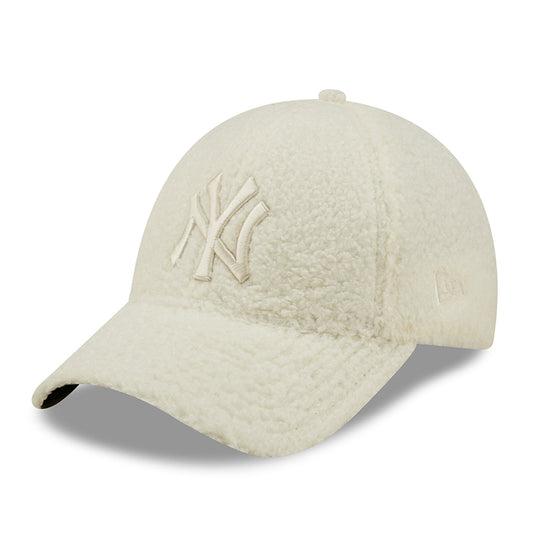 Gorra de béisbol mujeres 9FORTY MLB Borg New York Yankees de New Era - Crema