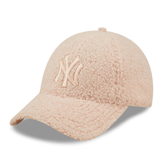 Gorra de béisbol mujeres 9FORTY MLB Borg New York Yankees de New Era - Rosa Claro