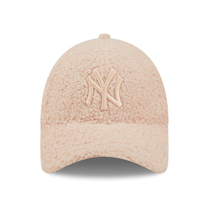 Gorra de béisbol mujeres 9FORTY MLB Borg New York Yankees de New Era - Rosa Claro
