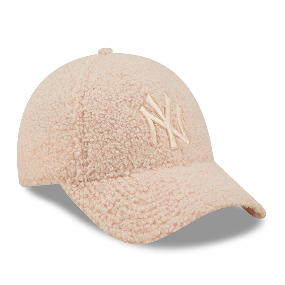 Gorra de béisbol mujeres 9FORTY MLB Borg New York Yankees de New Era - Rosa Claro