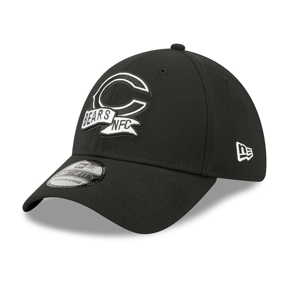 Gorra de béisbol 39THIRTY NFL Sideline Chicago Bears de New Era - Negro-Blanco