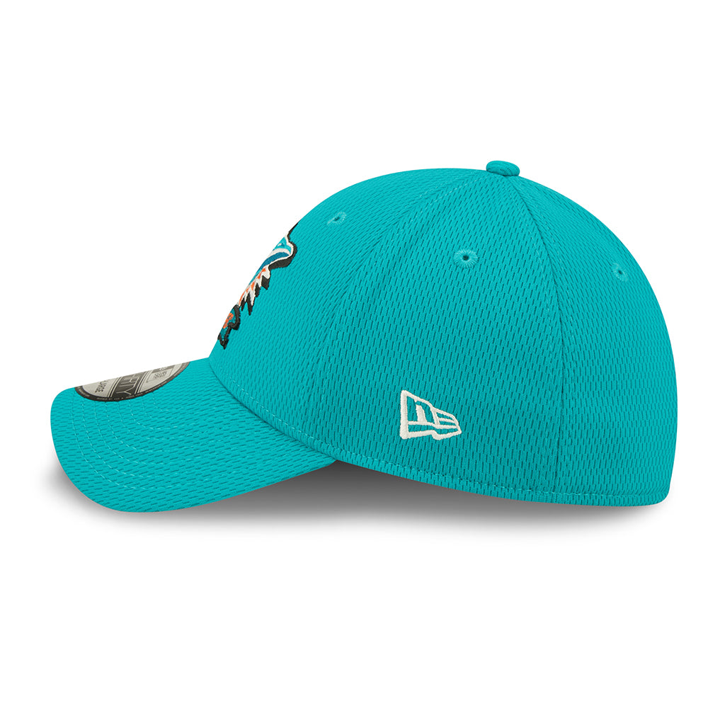 Gorra de béisbol 39THIRTY NFL Sideline On Field Miami Dolphins de New Era - Verde Azulado