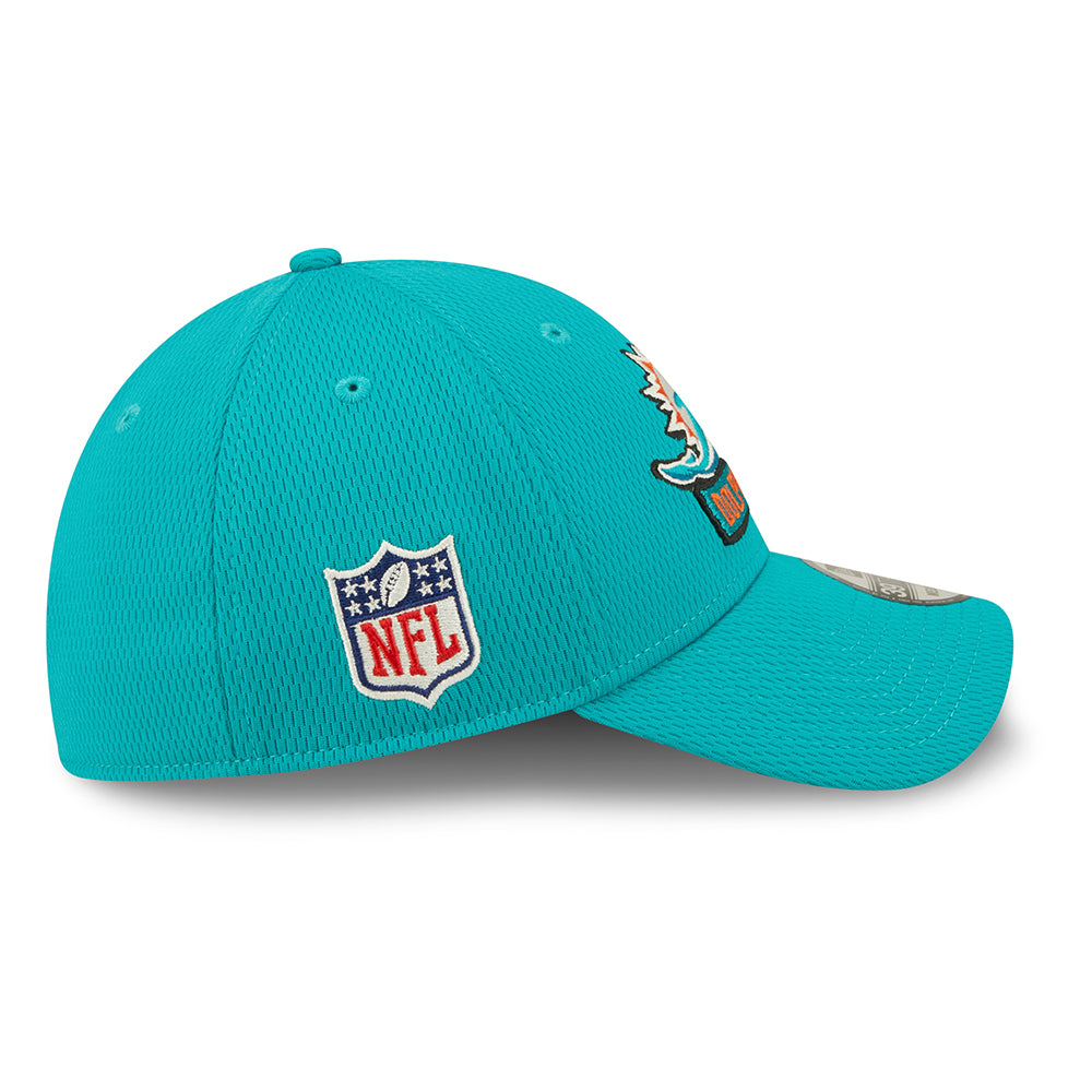 Gorra de béisbol 39THIRTY NFL Sideline On Field Miami Dolphins de New Era - Verde Azulado