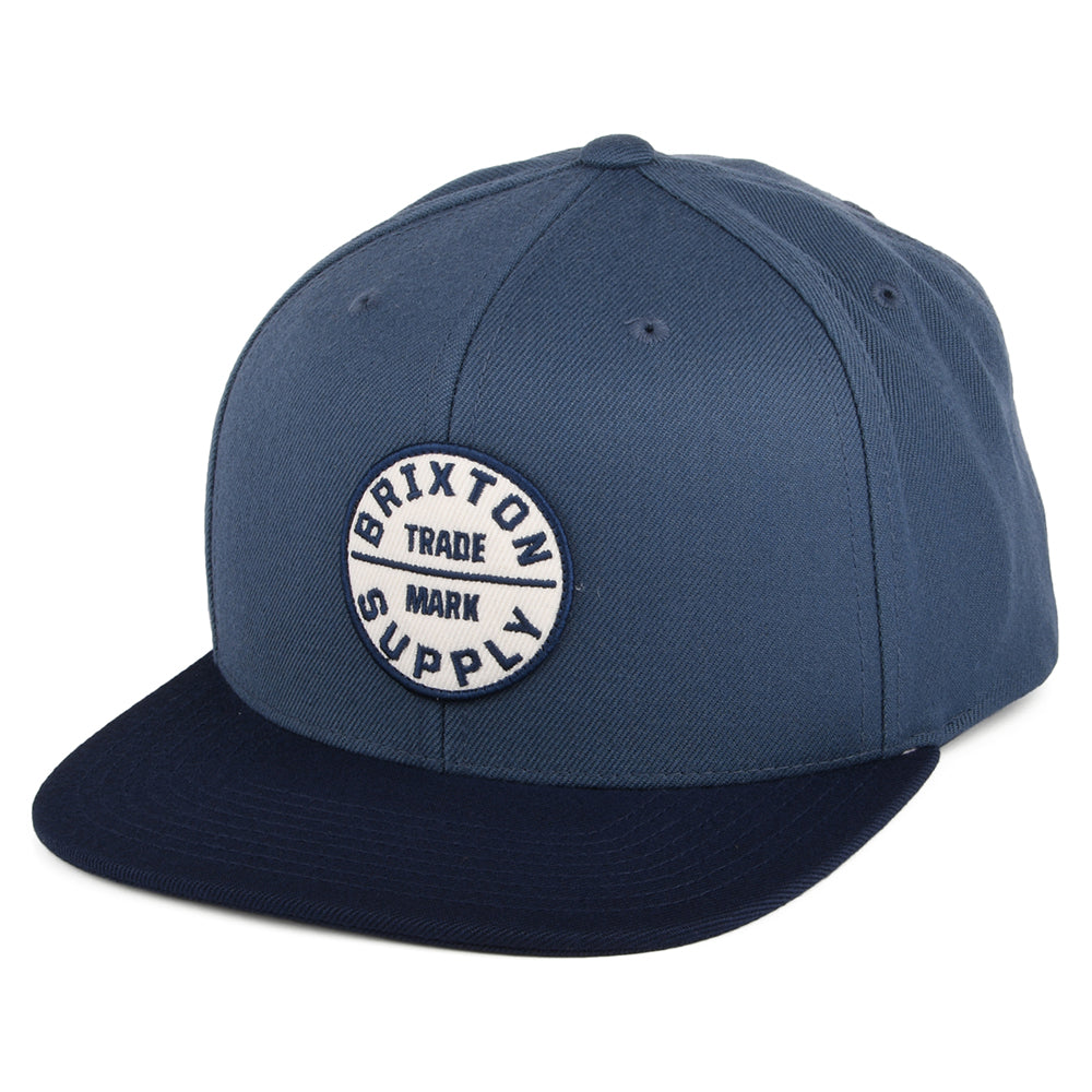 Gorra Snapback Oath III de Brixton - Azul Marino Lavado-Verde Azulado