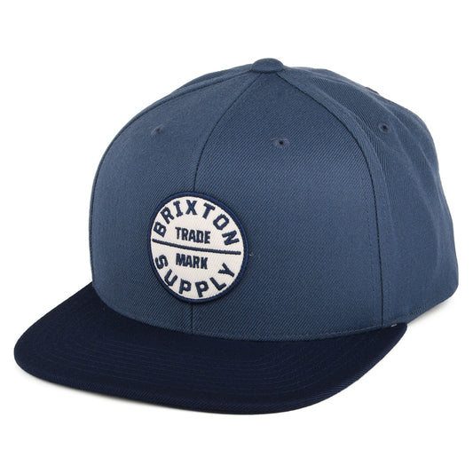 Gorra Snapback Oath III de Brixton - Azul Marino Lavado-Verde Azulado