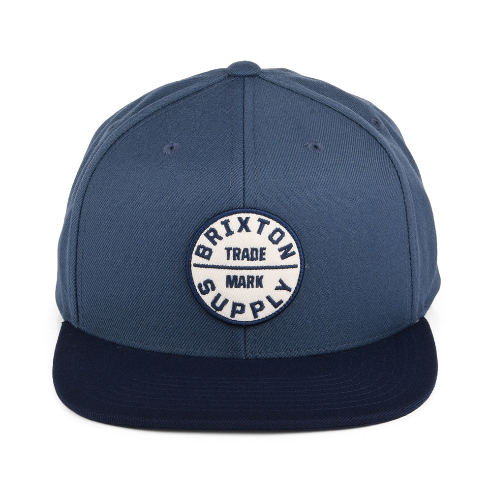 Gorra Snapback Oath III de Brixton - Azul Marino Lavado-Verde Azulado